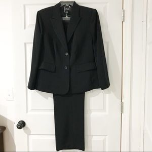 STYLE & CO Black pinstriped pant suit